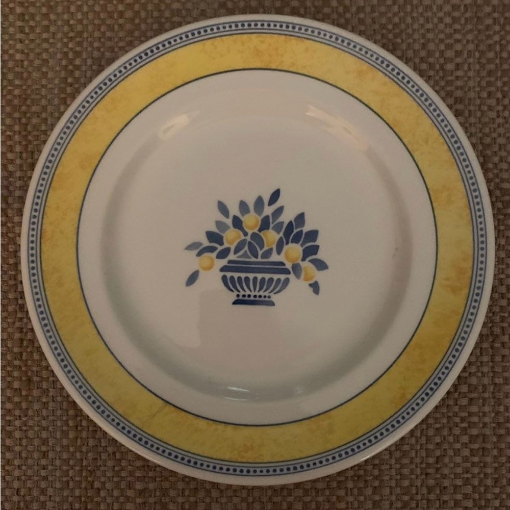 Johnson Brothers Yellow Jardiniere Porcelain Salad Plate